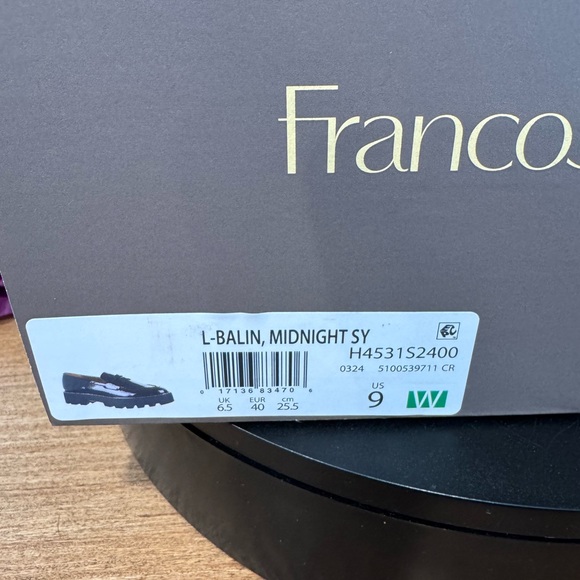 NIB Franco Sarto Navy Loafers Size 9 - Picture 5 of 10